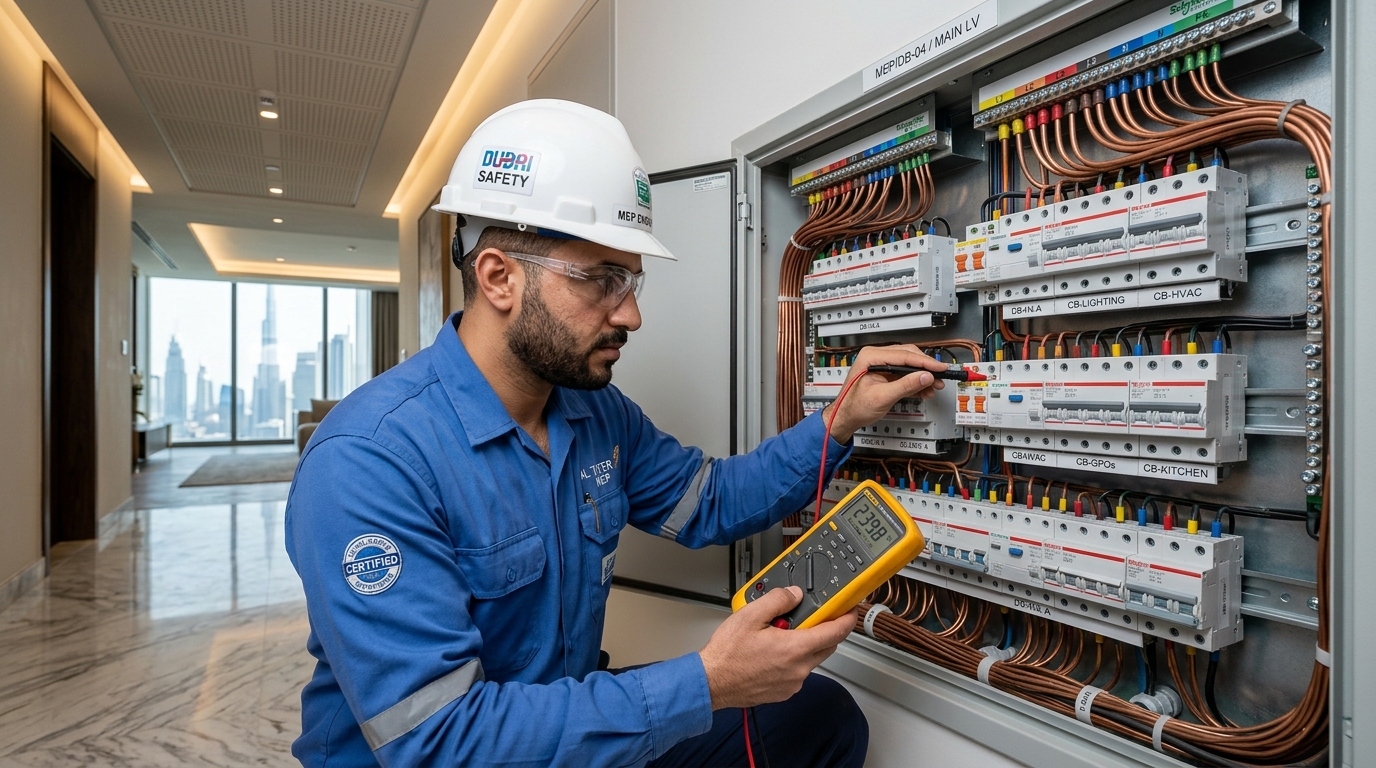 Distribution Board Dressing and MEP Engineering Testing