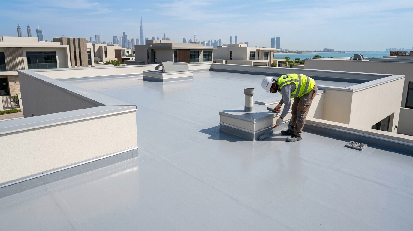 Rooftop Structural Waterproofing Installation in Dubai